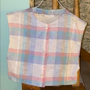 Like New Vintage John Meyer Pastel Plaid Vest Sz10